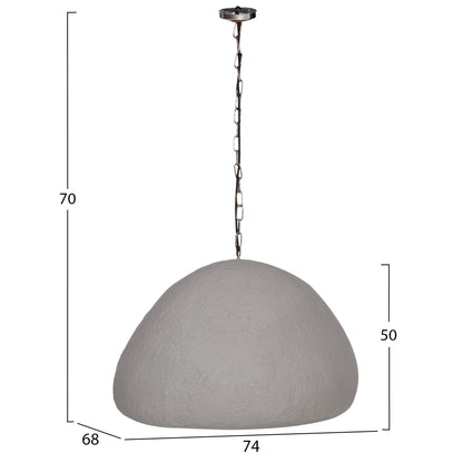 Ceiling Pendant Lamp Jaylen Hm4703.03xl Fiber Cement In Grey 74x68x50-70hcm.