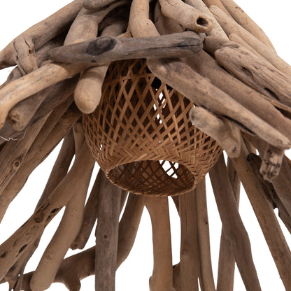 Ceiling Pendant Lamp Treit Hm4875 Driftwood In Natural 48x54x52-73hcm.[1xΕ27]