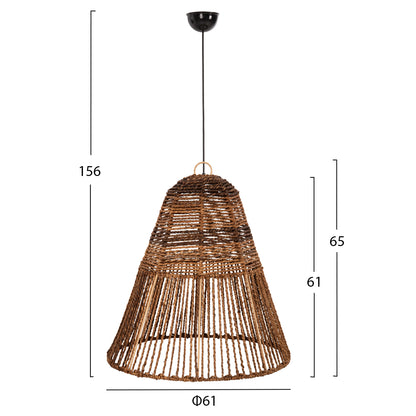 Ceiling Pendant Lamp Hm7859 Dried Banana Tree Fibers In Brown Color Φ61x61-156hcm.