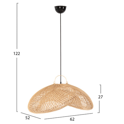 Ceiling Pendant Lamp Hm7862 Rattan In Natural Color 62x52x122hcm.