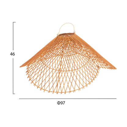 Ceiling Pendant Lamp Hm7880.02 Rattan In Sand Beige Color Φ97x46hcm.