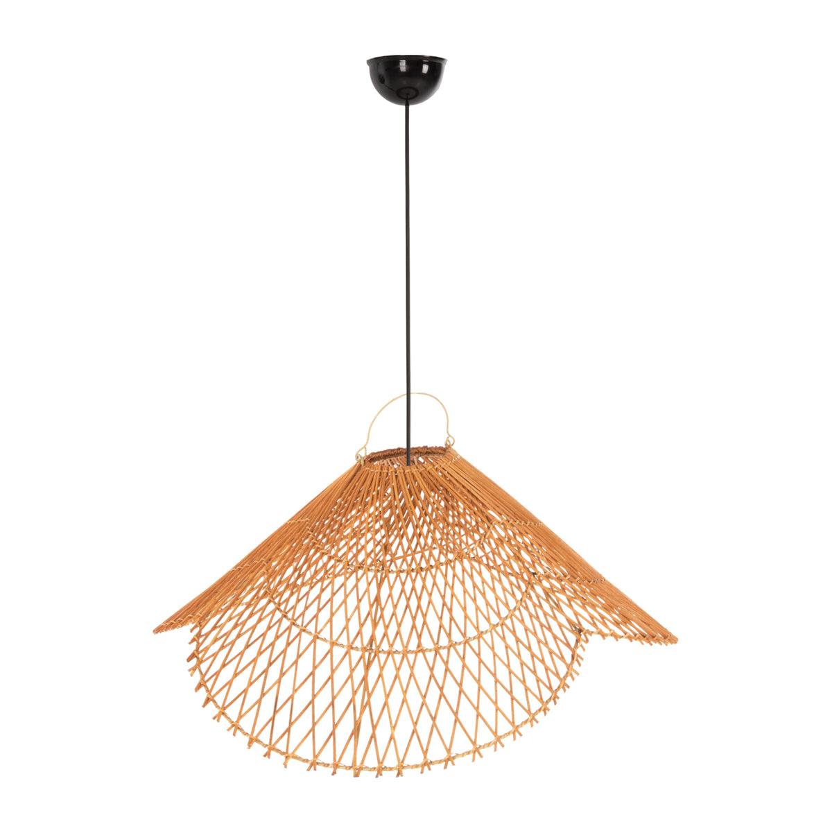 Ceiling Pendant Lamp Hm7880.02 Rattan In Sand Beige Color Φ97x46hcm.