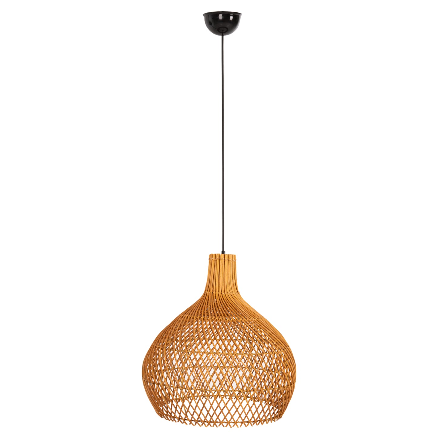Ceiling Pendant Lamp Hm7881 Rattan In Natural Color Φ41x137hcm.