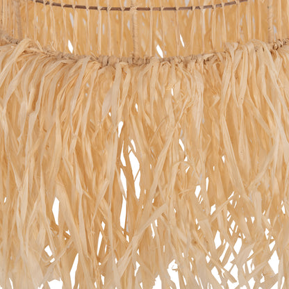 Ceiling Pendant Lamp Hm7891 Palm Leaf Fibers In Natural Color Φ30x163hcm.