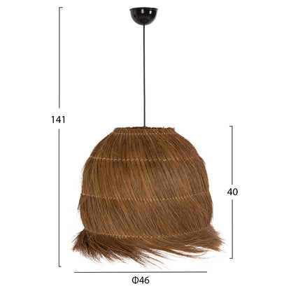 Ceiling Pendant Lamp Hm7892 Rayung Grass In Brown Color Φ46x40-141hcm.