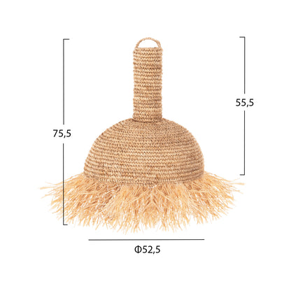 Ceiling Pendant Lamp With Fringes Hm7856 Dried Palm Fibers Φ52,5x55,5hcm.