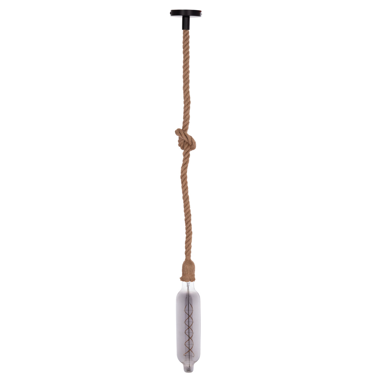 Ceiling Pendant Lamp With Light Bulb Hm11931.02--rope 1m Long And 2cm Thick-e27 Socket