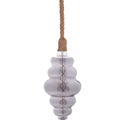 Ceiling Pendant Lamp With Light Bulb Hm11932.02--rope 1m Long And 2cm Thick-e27 Socket