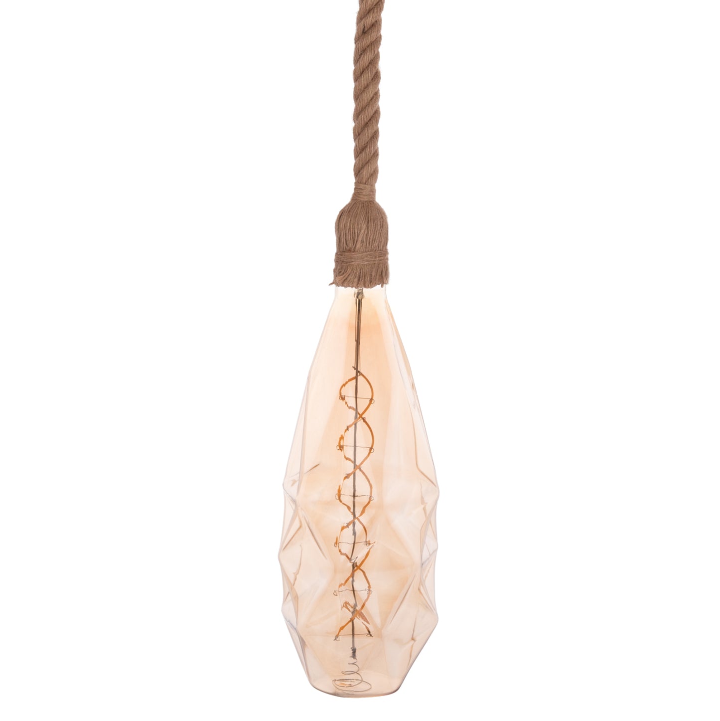 Ceiling Pendant Lamp With Light Bulb Hm11934--rope 1m Long And 2cm Thick-e27 Socket
