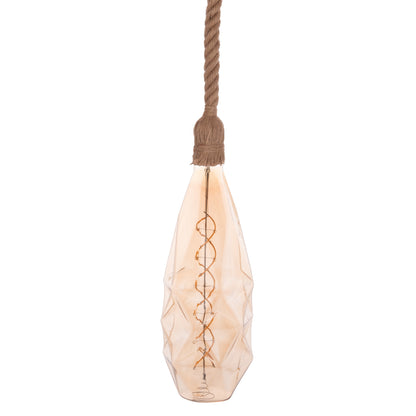 Ceiling Pendant Lamp With Light Bulb Hm11934--rope 1m Long And 2cm Thick-e27 Socket