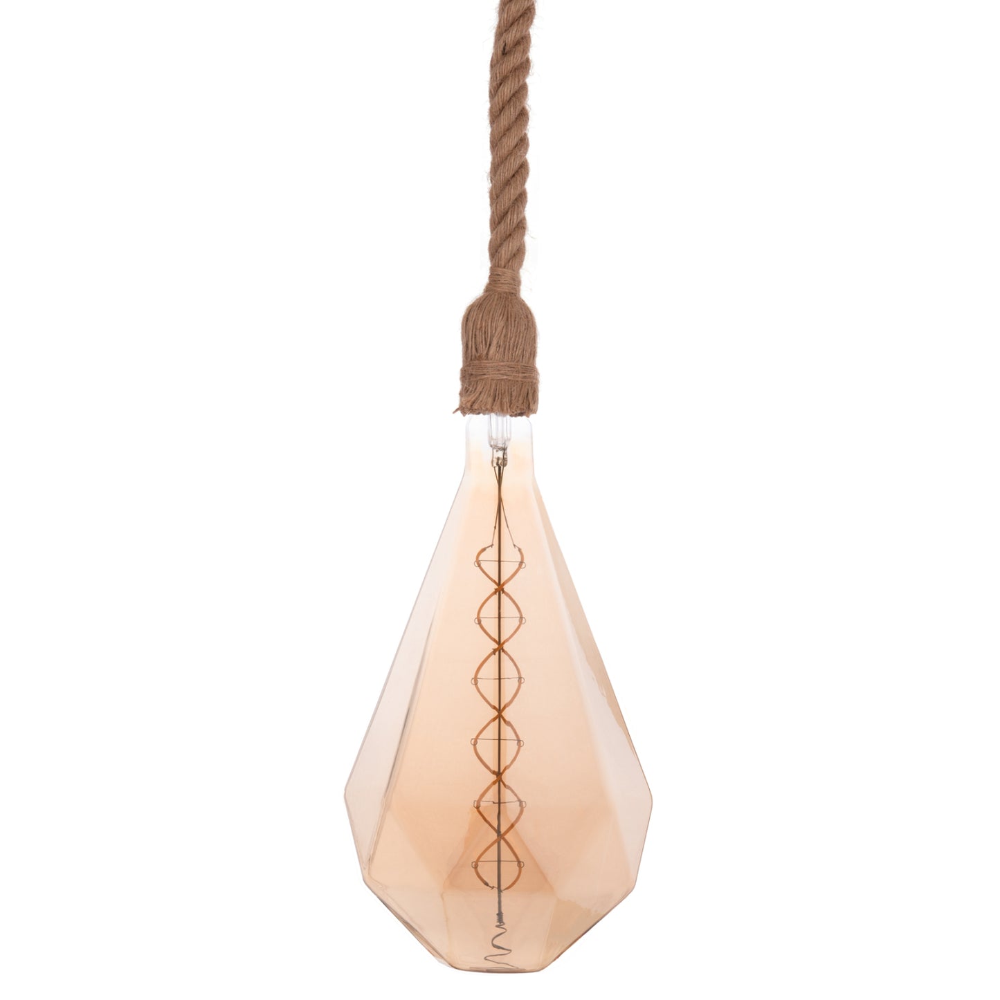 Ceiling Pendant Lamp With Light Bulb Hm11933--rope 1m Long And 2cm Thick-e27 Socket