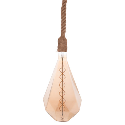 Ceiling Pendant Lamp With Light Bulb Hm11933--rope 1m Long And 2cm Thick-e27 Socket
