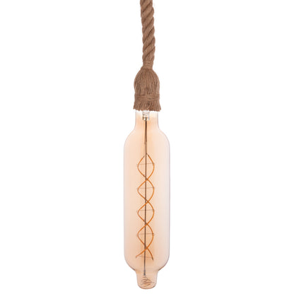 Ceiling Pendant Lamp With Light Bulb Hm11931.01--rope 1m Long And 2cm Thick-e27 Socket