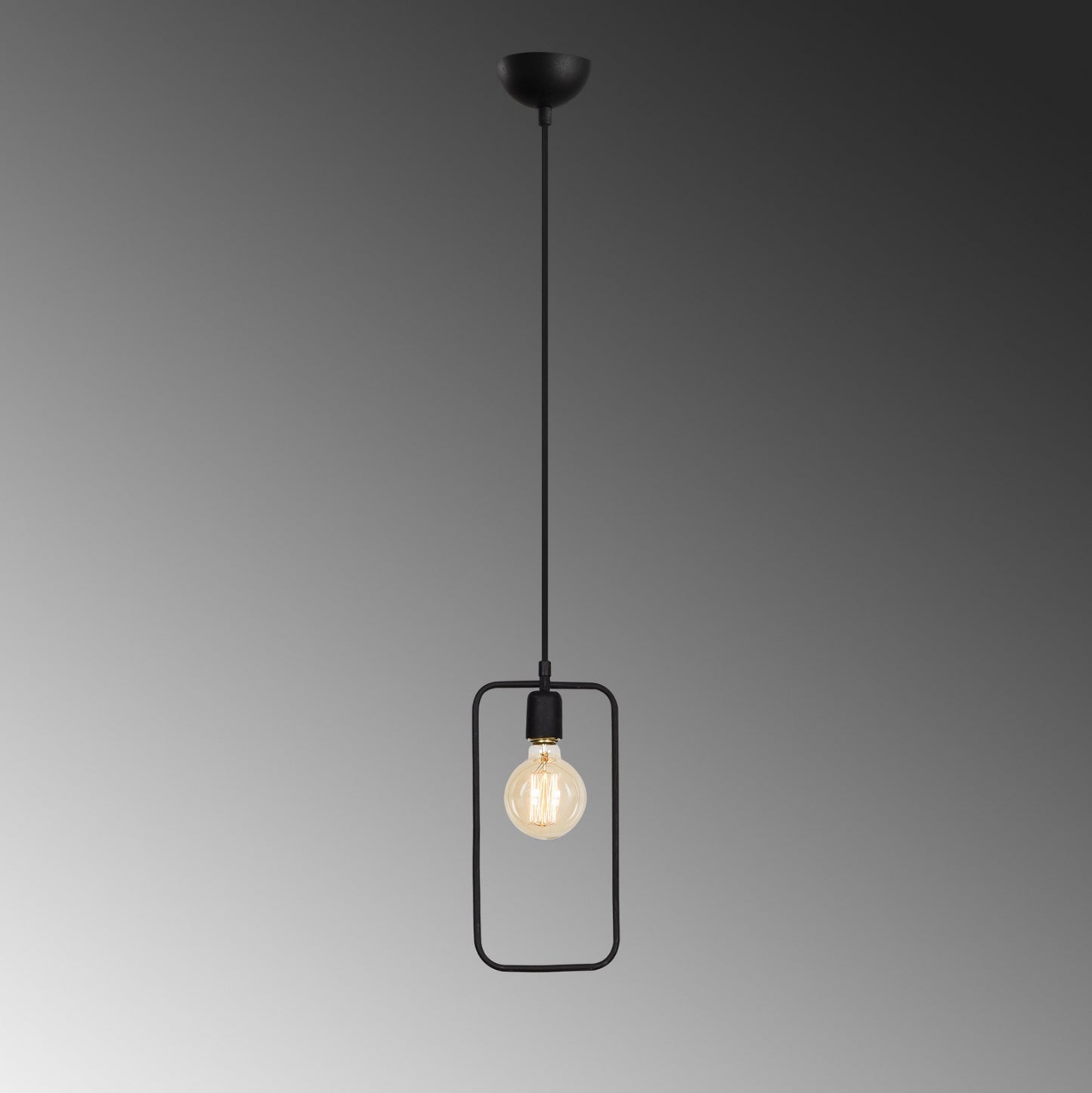Metallic Pendant Light Black Hm7258 15Χ6Χ123 Cm.