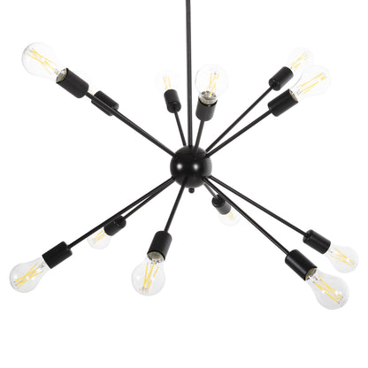 Ceiling Pendant Multilight Hm4173 Black Metal Φ85x115h Cm.