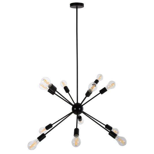 Ceiling Pendant Multilight Hm4173 Black Metal Φ85x115h Cm.