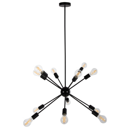Ceiling Pendant Multilight Hm4173 Black Metal Φ85x115h Cm.