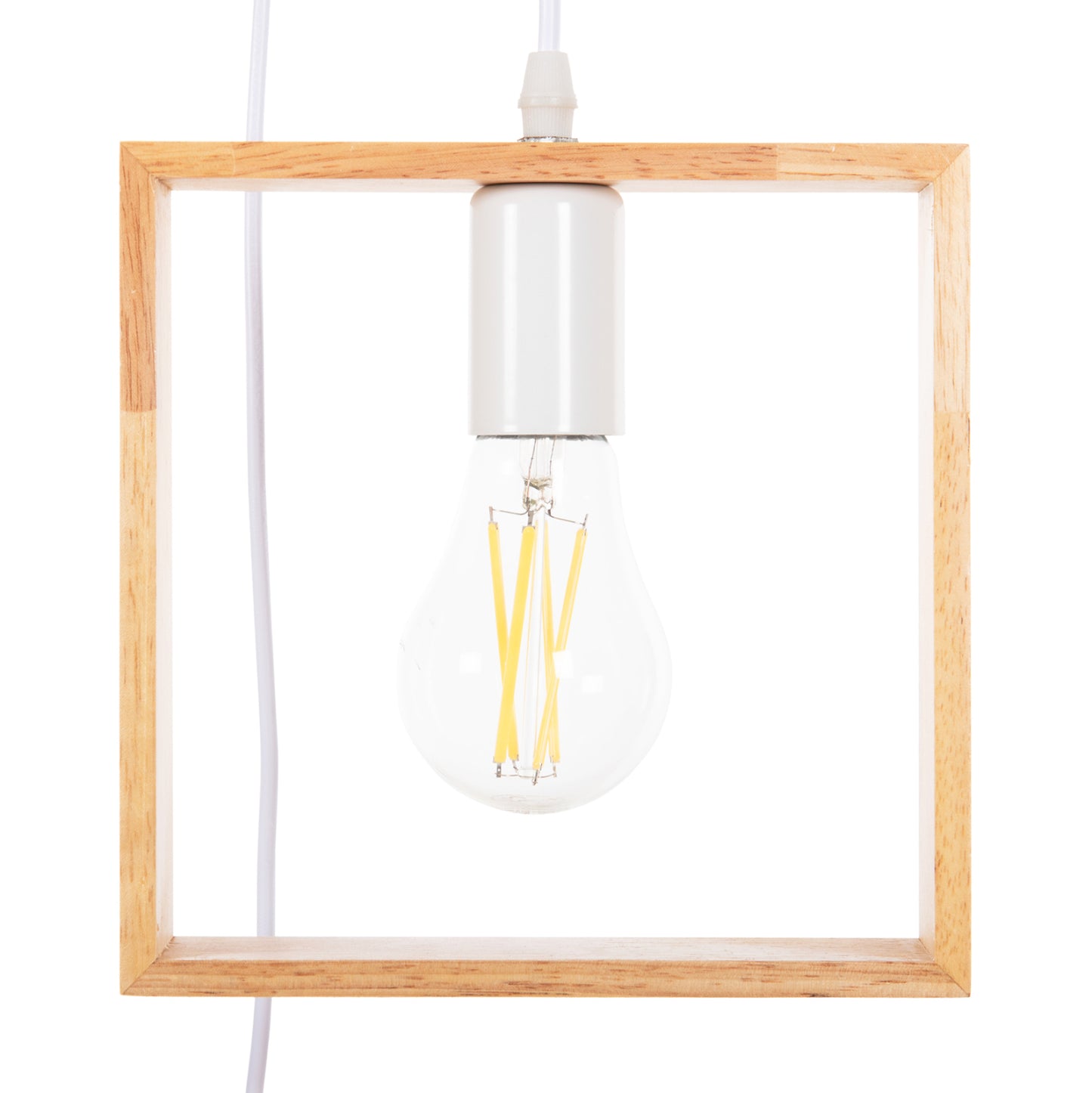 Ceiling Pendant Luminaire Hm4072 3-light Wooden Geometrical Shapes