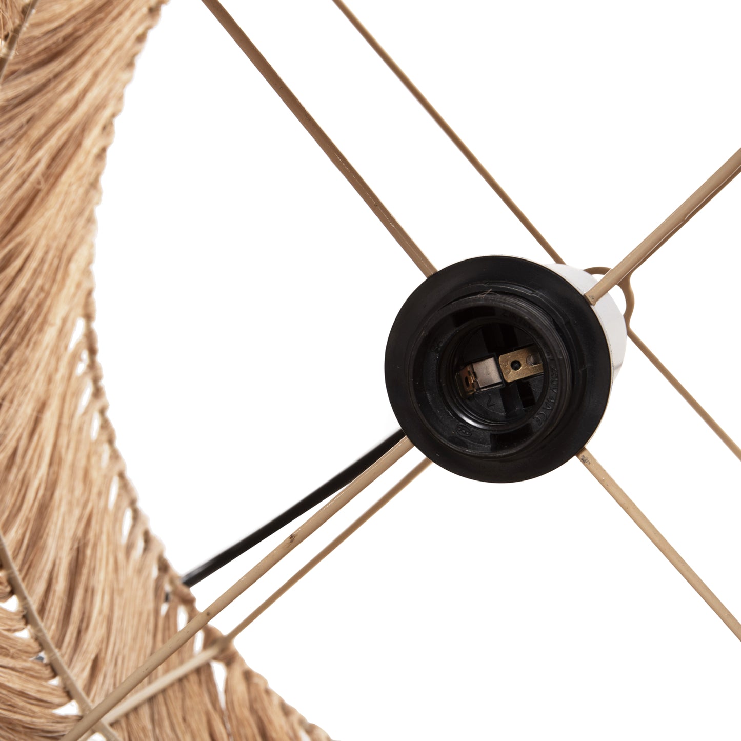 Ceiling Pendant Cylindrical Made Of Abaca In Natural Color 35x35x50hcm.hm7756