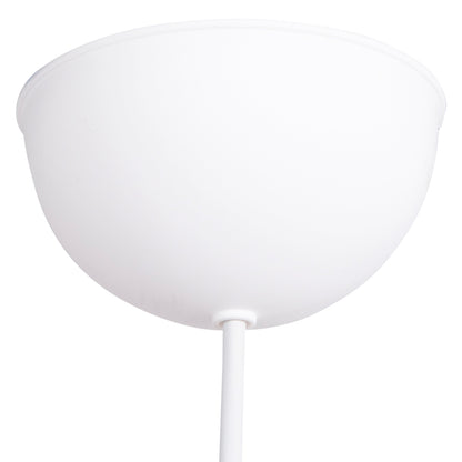 Ceiling Pendant Cylindrical Lamp Kriks Hm4707.01 Pvc In White Φ30x70hcm.