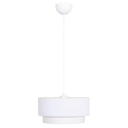 Ceiling Pendant Cylindrical Lamp Kriks Hm4707.01 Pvc In White Φ30x70hcm.