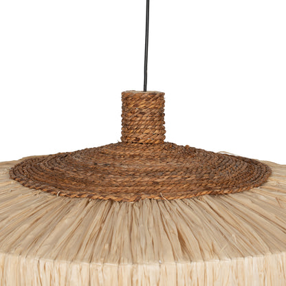 Ceiling Pendant Cylindrical Cap Made Of Sisal Fibers In Natural Color 80x80x45hcm.hm7790