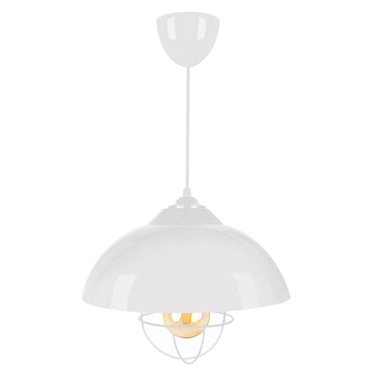 Pendant Ceiling Lamp Hm7621.02 White Cap, White Bulb Grid
