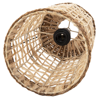Ceiling Pendant Oblong Cylindrical Cap Abaca Fibers In Natural Φ21x43-120hcm.hm7768