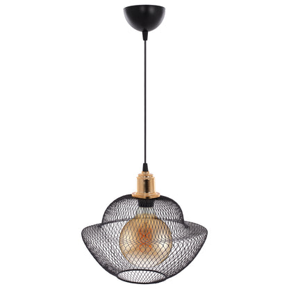 Ceiling Pendant Black Metal Meshes Modern Style Φ30x65hcm.hm7690.01
