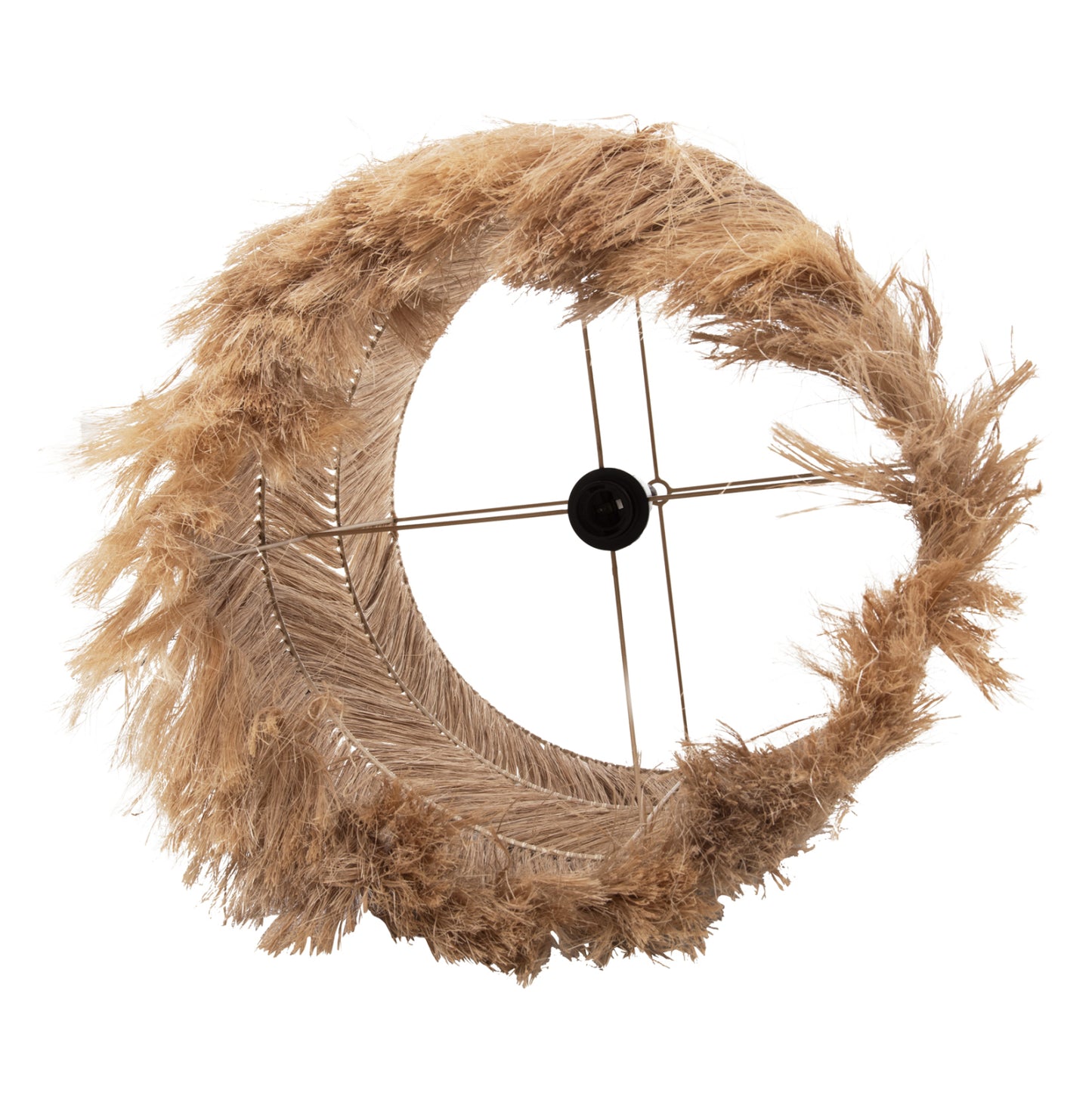 Ceiling Pendant With Cylindrical Cap Made Of Abaca Fibers Natural Color Φ45x52-120yεκ.hm7757
