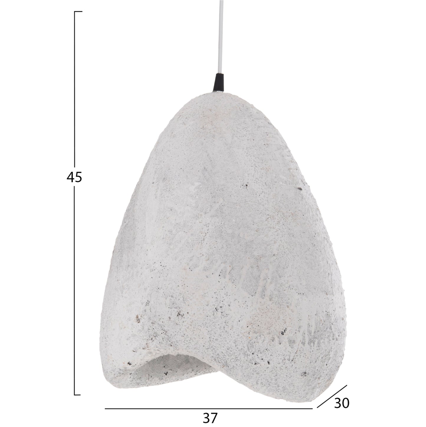 Ceiling Pendant Lamp Stone-look Stoner (s) Hm4417.02 White 37x30x45hcm.
