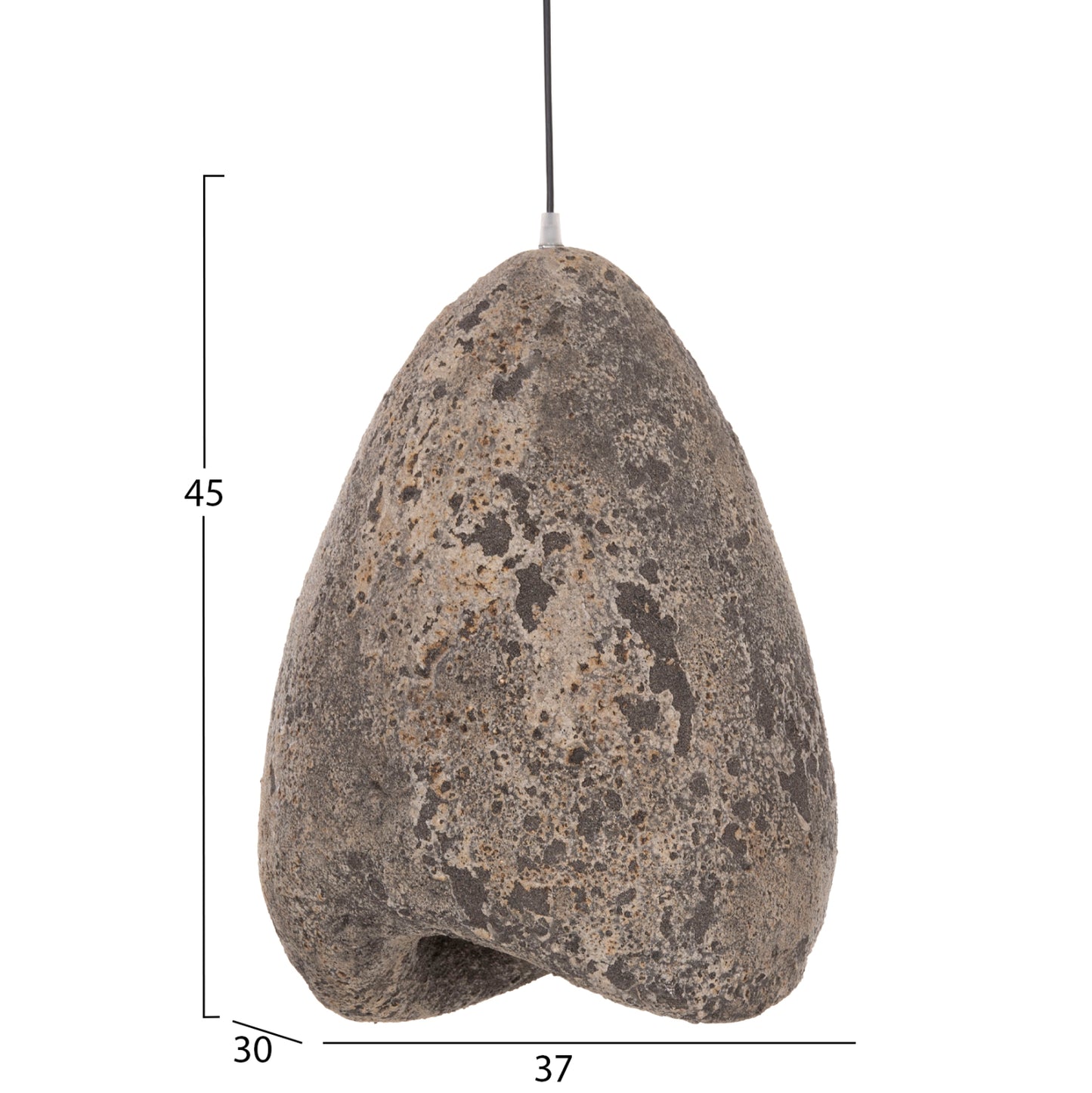 Ceiling Pendant Lamp Stone-look Stoner (s) Fb94417.04 Grey-- 37x30x45hcm.