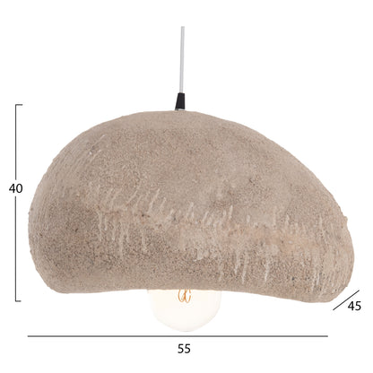 Ceiling Pendant Lamp Stone-look Stoner (m) Hm4418 Dark Beige 55x45x40hcm.