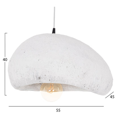 Ceiling Pendant Lamp Stone-look Stoner (m) Hm4418.02 White 55x45x40hcm.