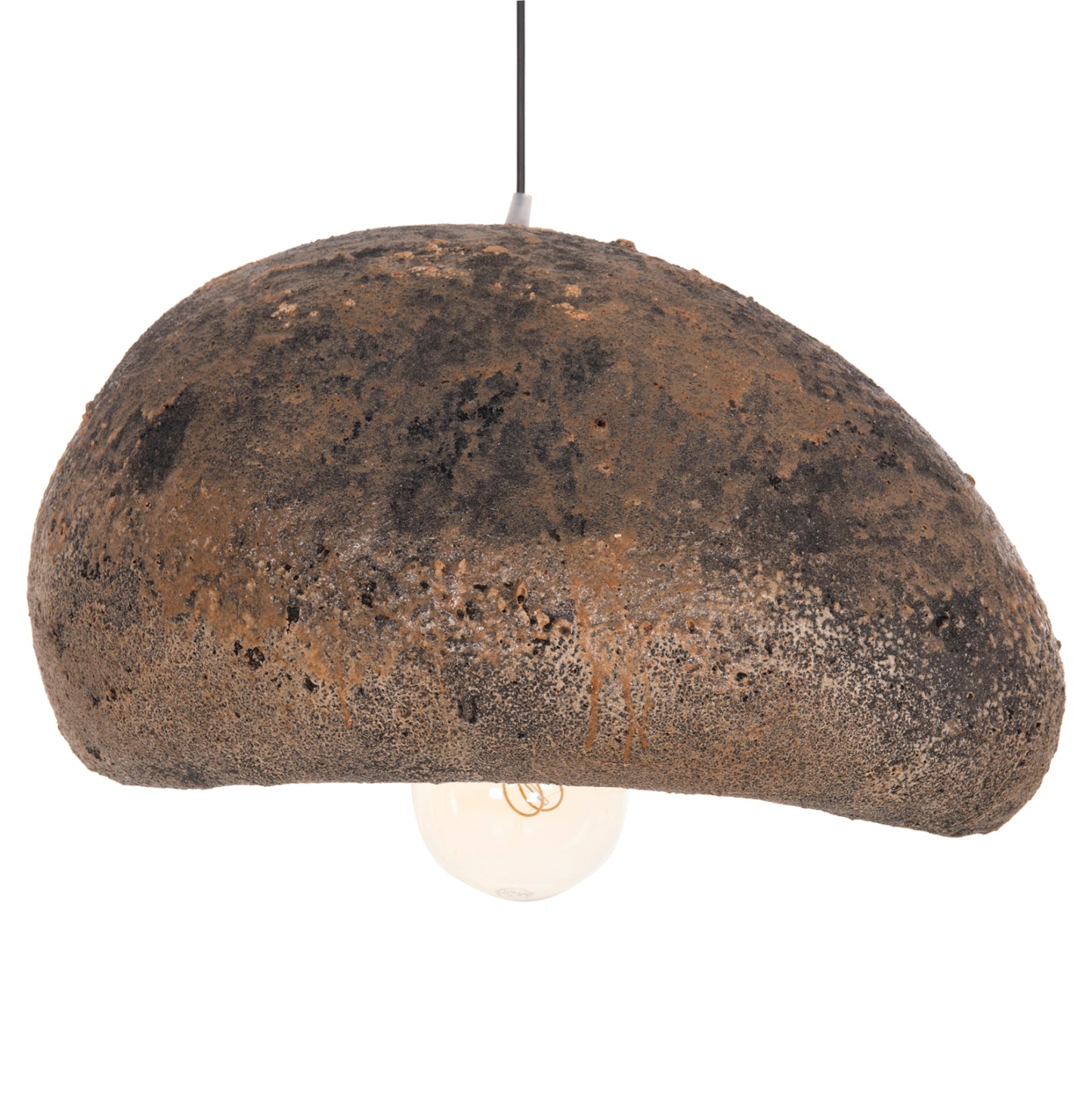 Ceiling Pendant Lamp Stone-look Stoner (m) Hm4418.03 Grey/brown-- 55x45x40hcm.
