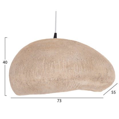 Ceiling Pendant Lamp Stone-look Stoner (l) Hm4419 Dark Beige 73x55x40hcm.