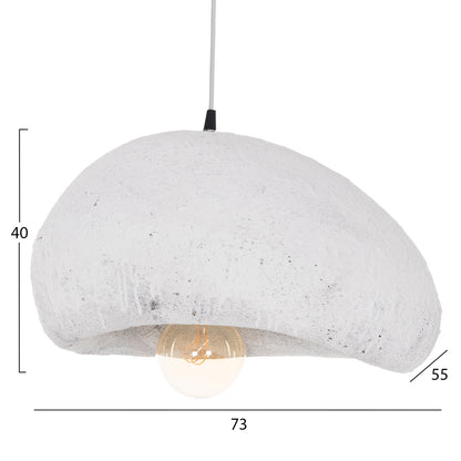 Ceiling Pendant Lamp Stone-look Stoner (l) Hm4419.02 White 73x55x40hcm.