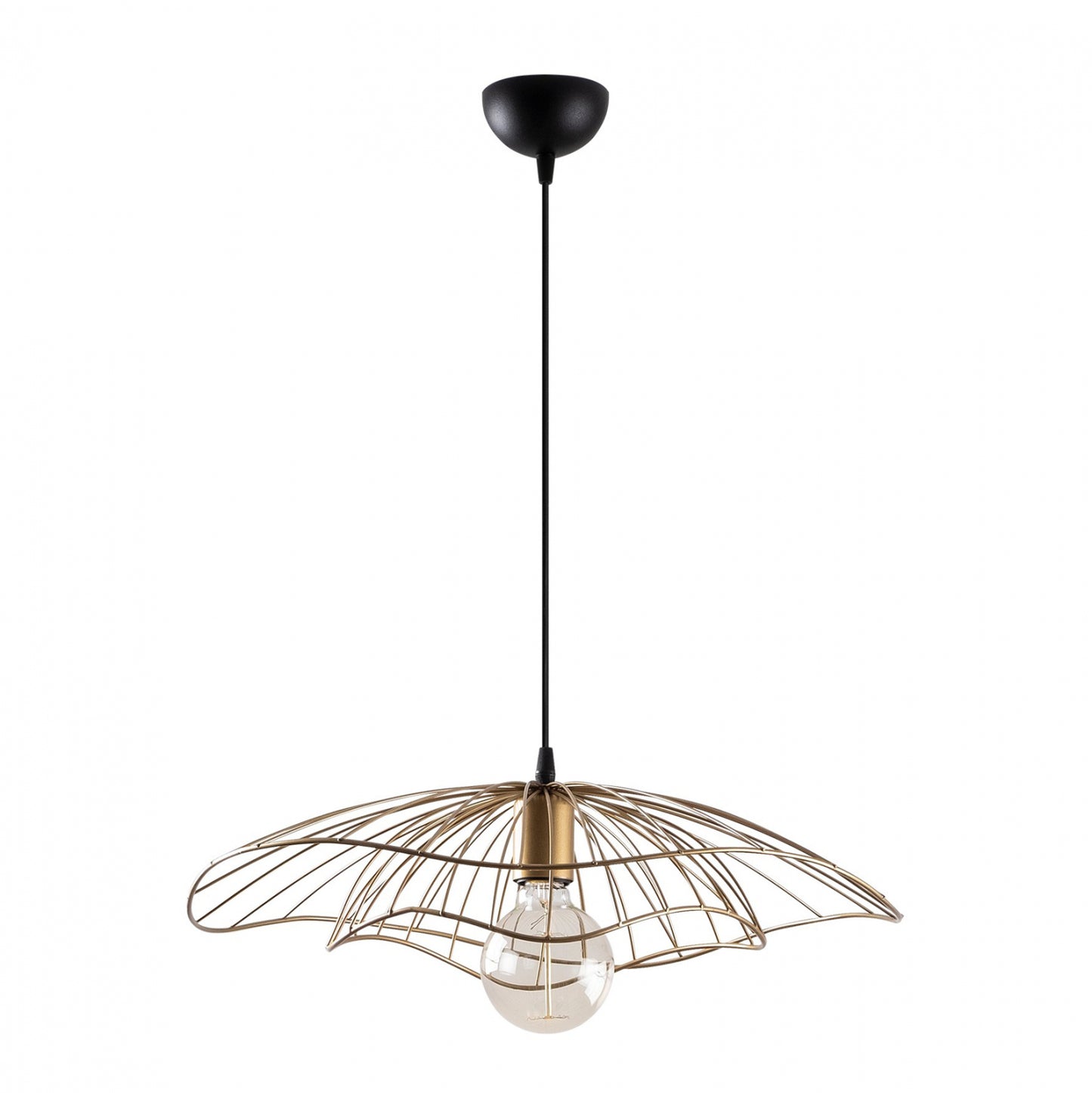 Metallic Pendant Light In Gold Hm7229.04 Φ50x111 Cm.