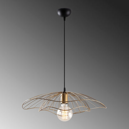Metallic Pendant Light In Gold Hm7229.04 Φ50x111 Cm.