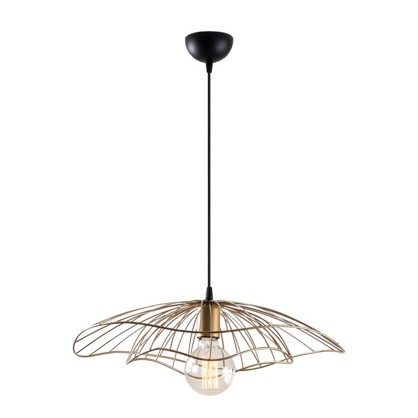 Metallic Pendant Light In Gold Hm7229.04 Φ50x111 Cm.