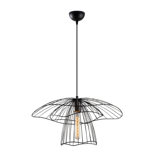 Metallic Pendant Light In Black Hm7231 E27 Φ50x123 Cm.
