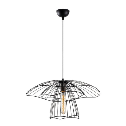 Metallic Pendant Light In Black Hm7231 E27 Φ50x123 Cm.