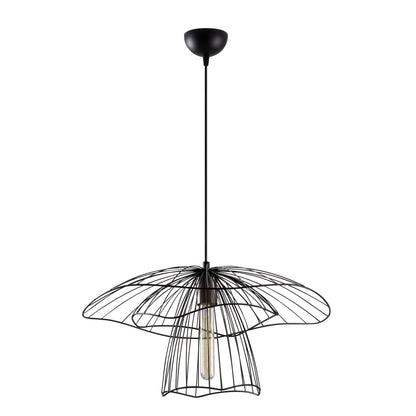 Metallic Pendant Light In Black Hm7231 E27 Φ50x123 Cm.