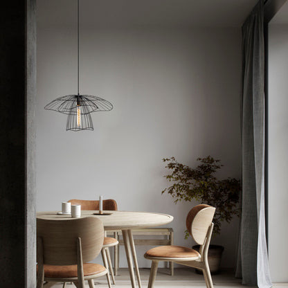 Metallic Pendant Light In Black Hm7231 E27 Φ50x123 Cm.