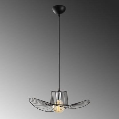 Metallic Pendant Light In Black Hm7236 49x110 Cm.