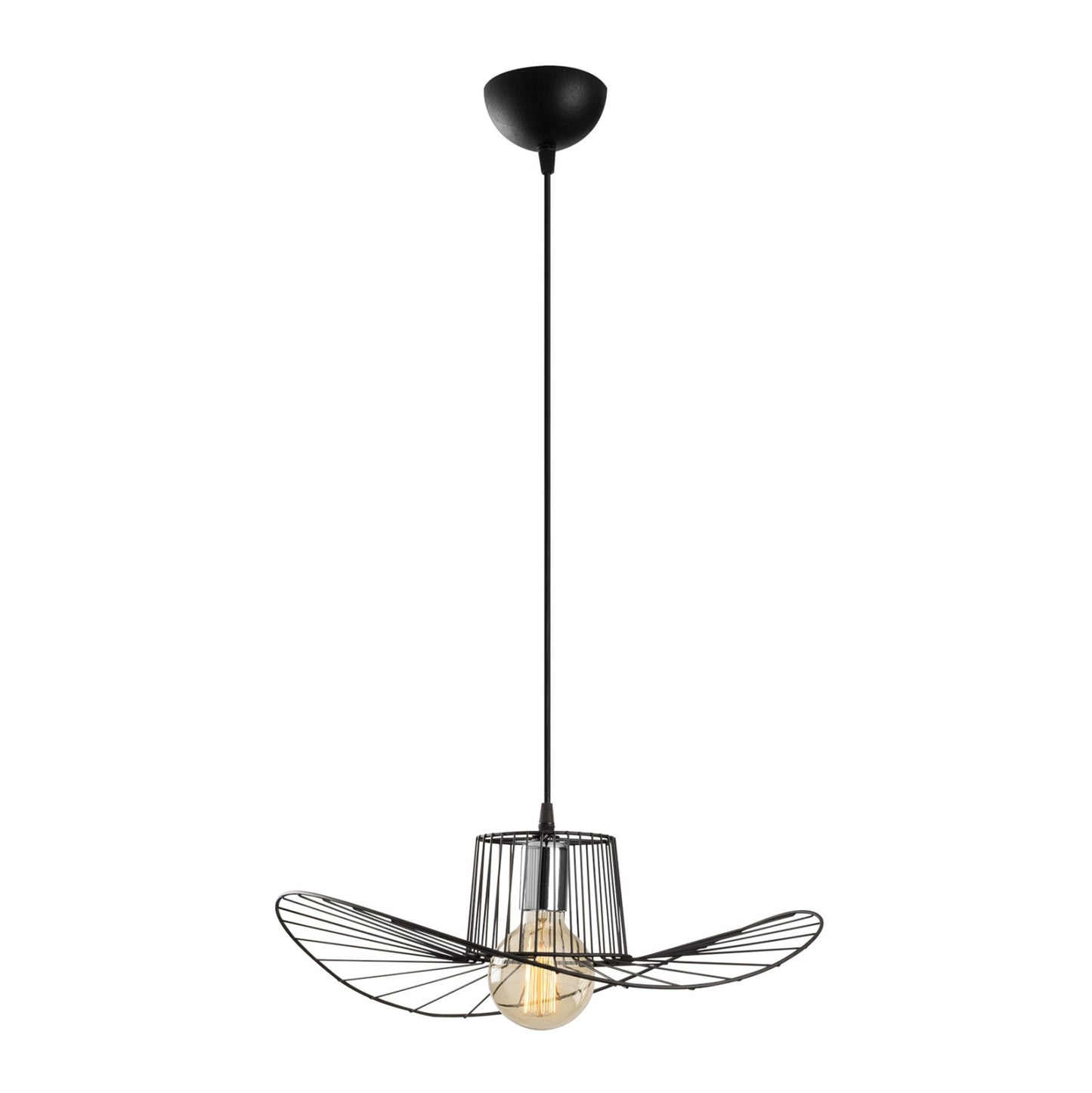 Metallic Pendant Light In Black Hm7236 49x110 Cm.