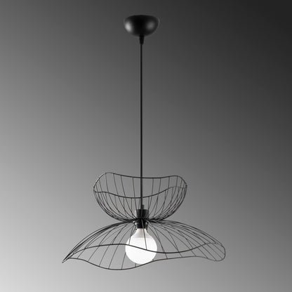 Metallic Pendant Light In Black E27 Hm7232 50x50x121 Cm.