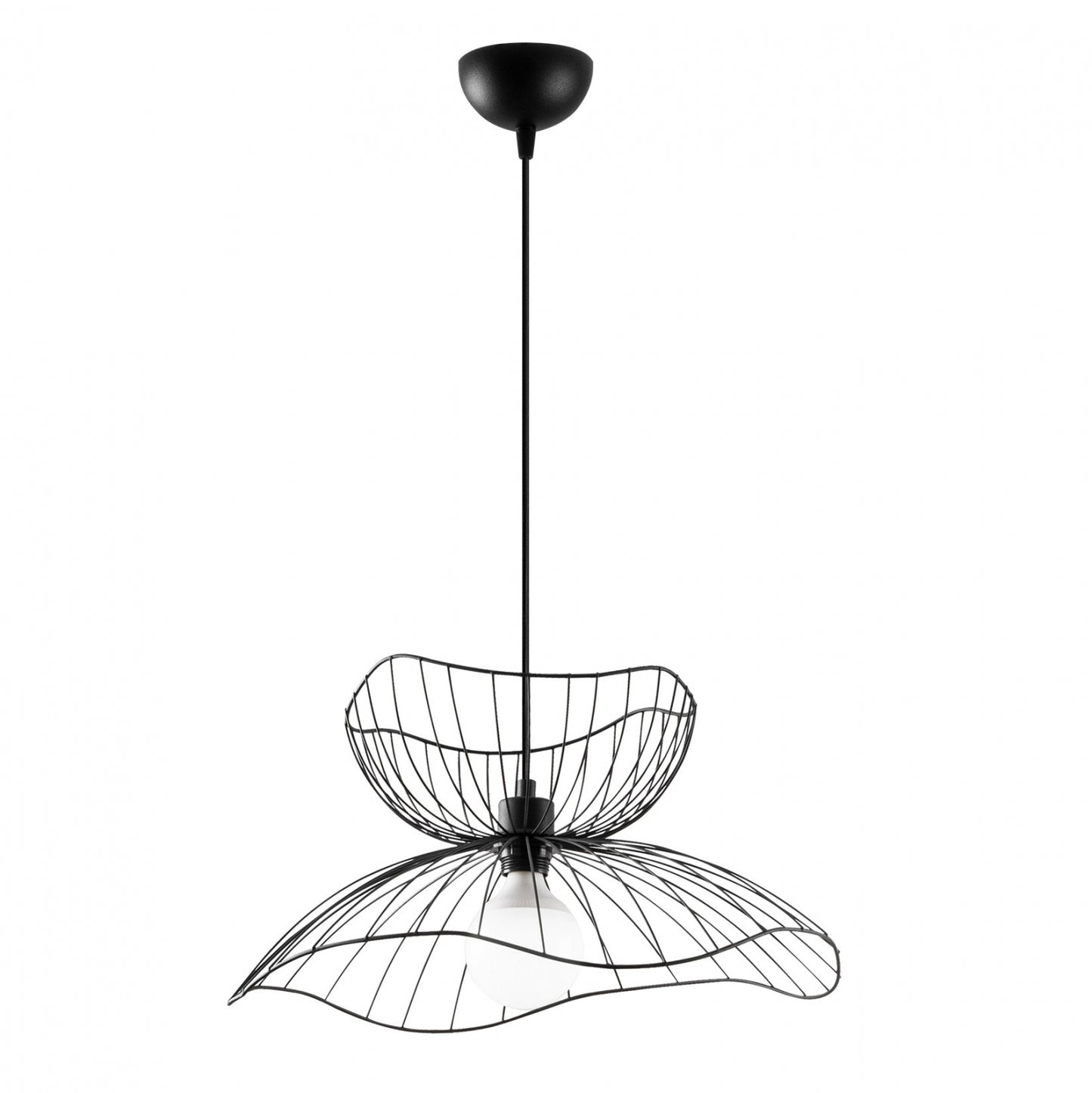 Metallic Pendant Light In Black E27 Hm7232 50x50x121 Cm.