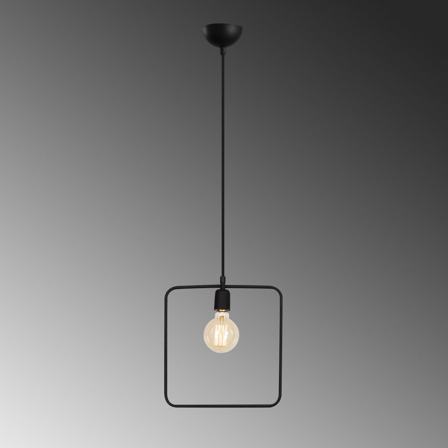 Metallic Pendant Light Black Hm7257 30Χ6Χ123 Cm.