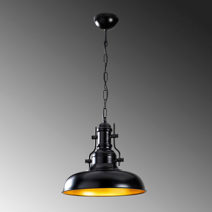 Metallic Pendant Light In Black Hm7268 32Χ32Χ78cm